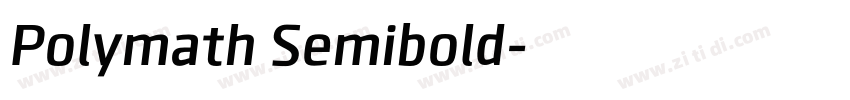 Polymath Semibold字体转换
